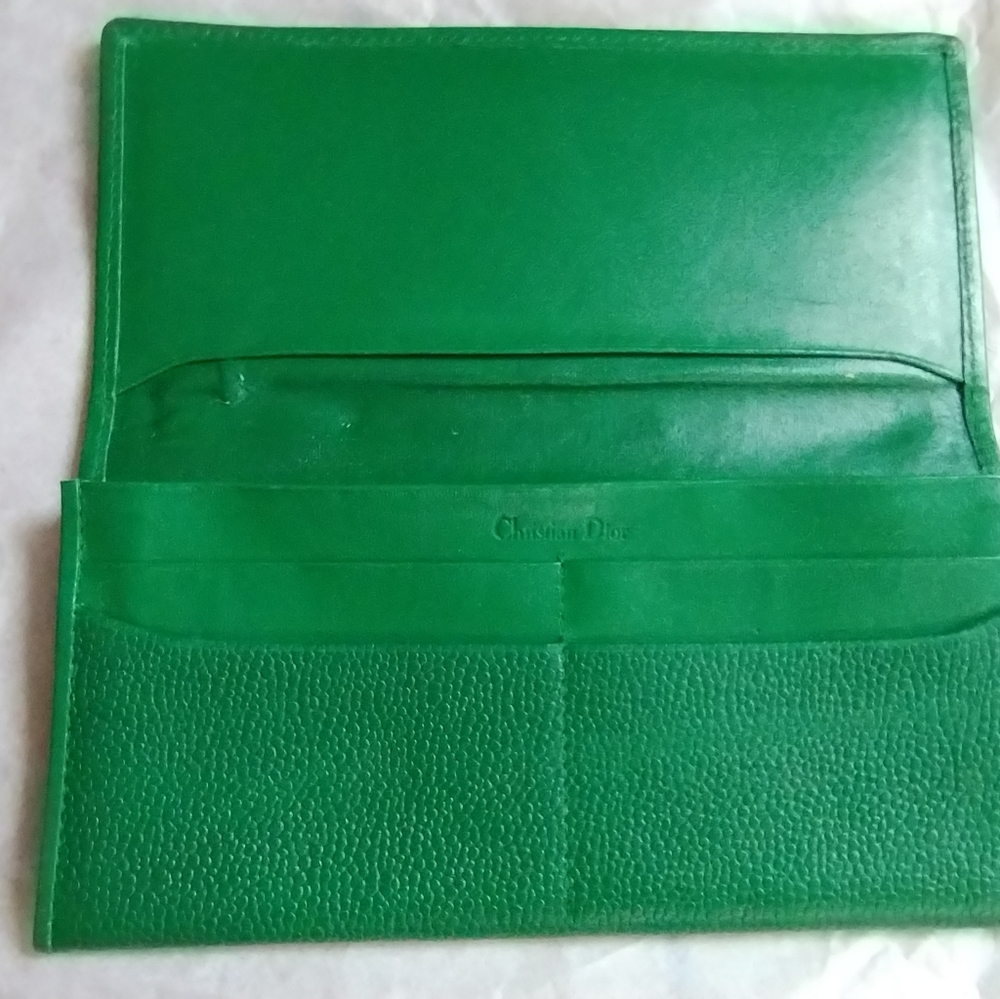 New DIOR Green Wallet Cardholder NWOT - Picture 6 of 15